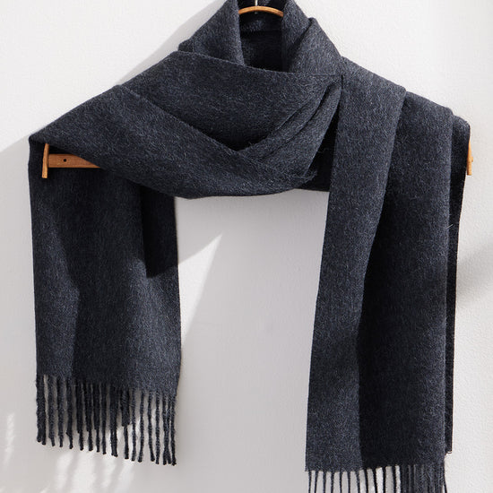  baby alpaca scarf - charcoal grey gray - fair trade - ethically made - fair indigo