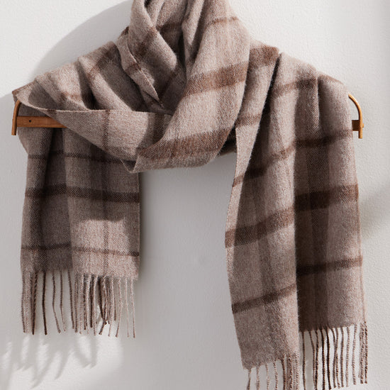 undyed dye-free hypoallergenic baby alpaca scarf - fair trade - ethically made - fair indigo