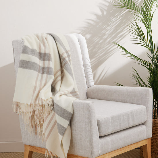 baby alpaca throw blanket - dye free - undyed - hypoallergenic - fair trade - ethically made - fair indigo