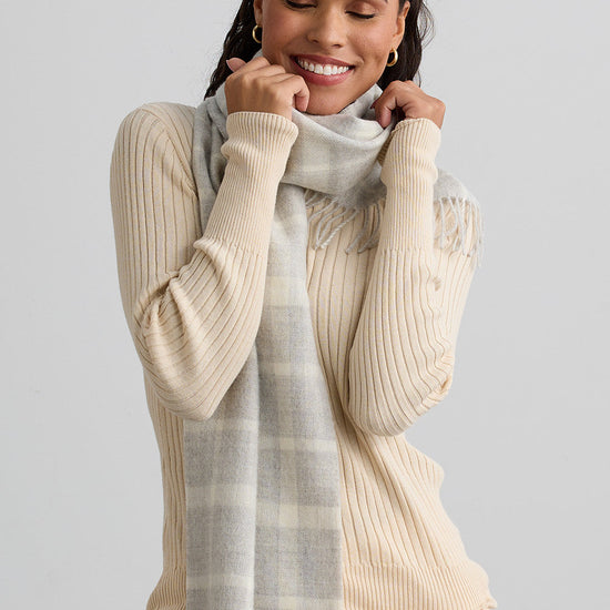 undyed dye-free hypoallergenic baby alpaca scarf - fair trade - ethically made - fair indigo