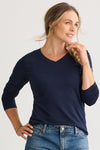 Women's Organic Long Sleeve V-Neck T-Shirt