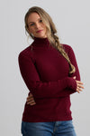 Women's Organic Cotton Ribbed Turtleneck Sweater