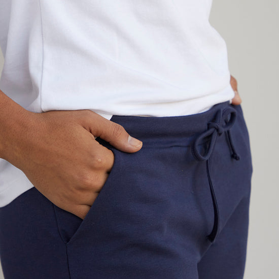 womens organic sweat pants - midnight navy blue - fair indigo fair trade ethically made