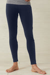 womens organic all cotton leggings- midnight navy blue - fair trade ethically made