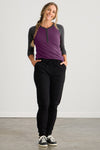 womens organic jogger pants - black - fair indigo fair trade ethically made