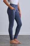 womens organic cotton leggings - fair indigo
