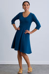 organic 100% cotton ¾ sleeve dress knit