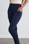 Women's Organic 100% Cotton Seamed Leggings with Pockets