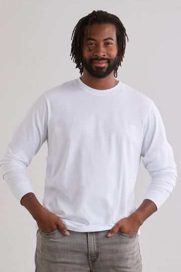 Men's Ultra 100% Organic Cotton Long Sleeve Crew Neck T-shirt