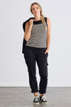 Women's Organic Cotton Double Faced Luxe Cargo Trousers