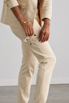 Women's Organic Cotton Double Faced Luxe Cargo Trousers