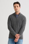 Men's Baby Alpaca Quarter Zip Pullover Sweater