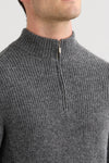 Men's Baby Alpaca Quarter Zip Pullover Sweater