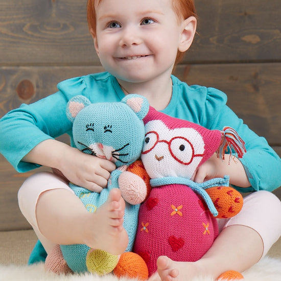 kitty katz organic cotton stuffed animal - ethically made - fair trade - fair indigo - joobles