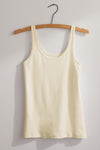 womens 100% organic pima cotton tank top -undyed natural - fair trade ethically made