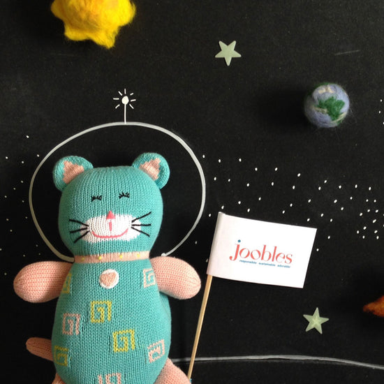 kitty katz organic cotton stuffed animal - ethically made - fair trade - fair indigo - joobles - fair indigo fair trade ethically made