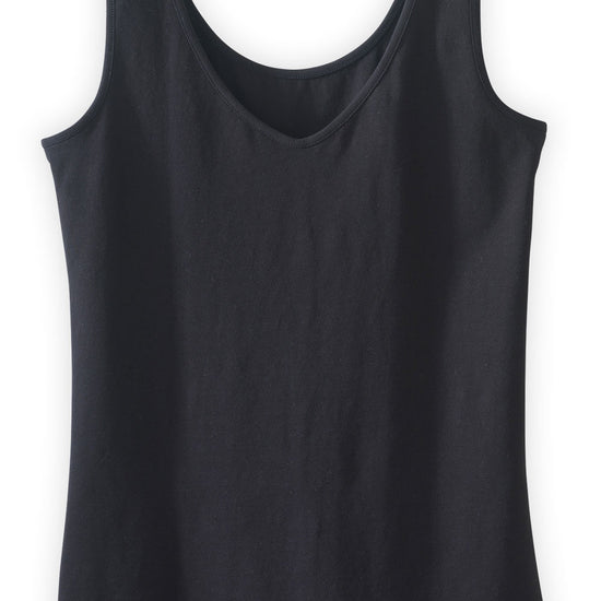 womens organic cotton reversible tank top- black - fair indigo fair trade ethically made