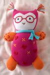 jody the owl organic cotton stuffed animal - ethically made - fair trade - fair indigo - joobles