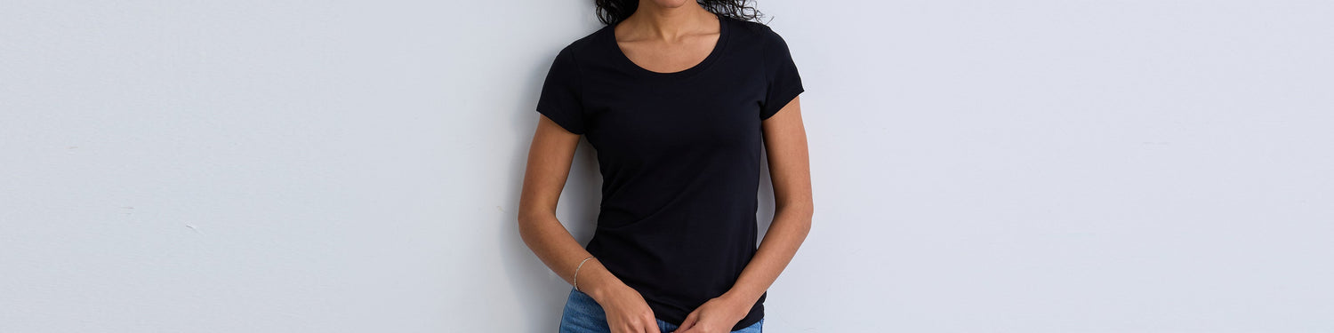 womens organic slim fit tees and tops